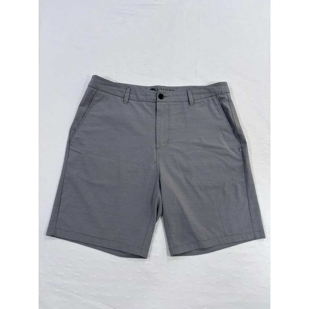 Vuori Mens Aim Pebble Short Size 34 Gray Micro Stripe V399 Golf